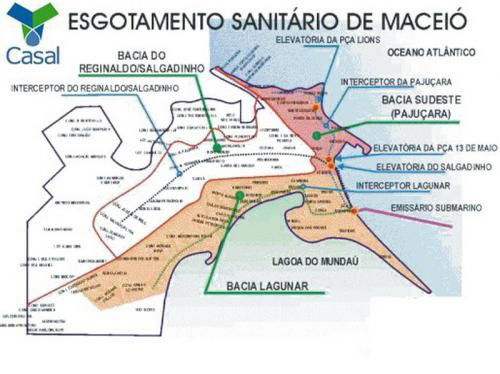 Mapa do Esgotamento Sanitário de Maceió